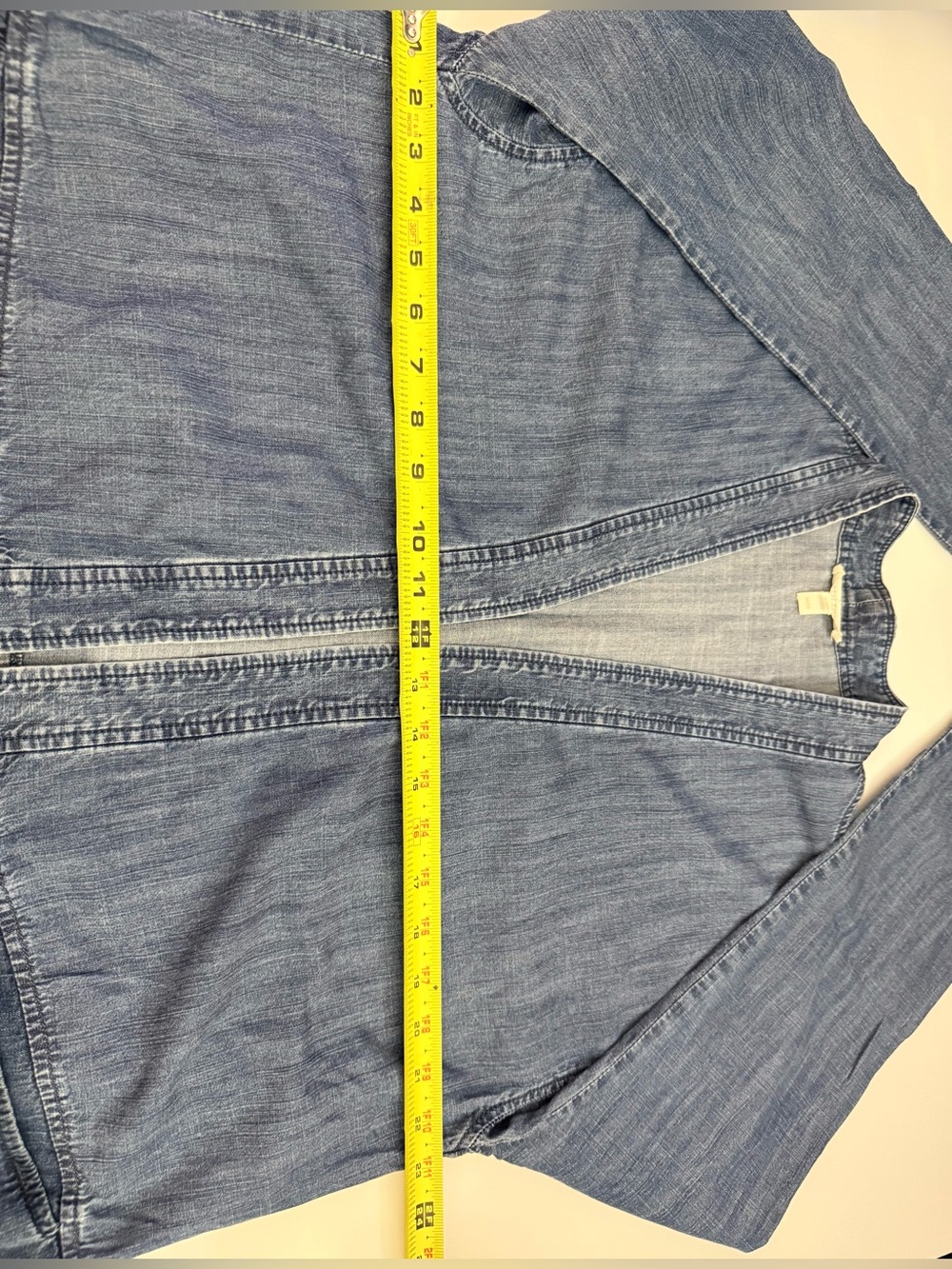 $258 EILEEN FISHER Open Kimono Jacket M Tencel Colorblock Midnight Denim - Picture 11 of 13